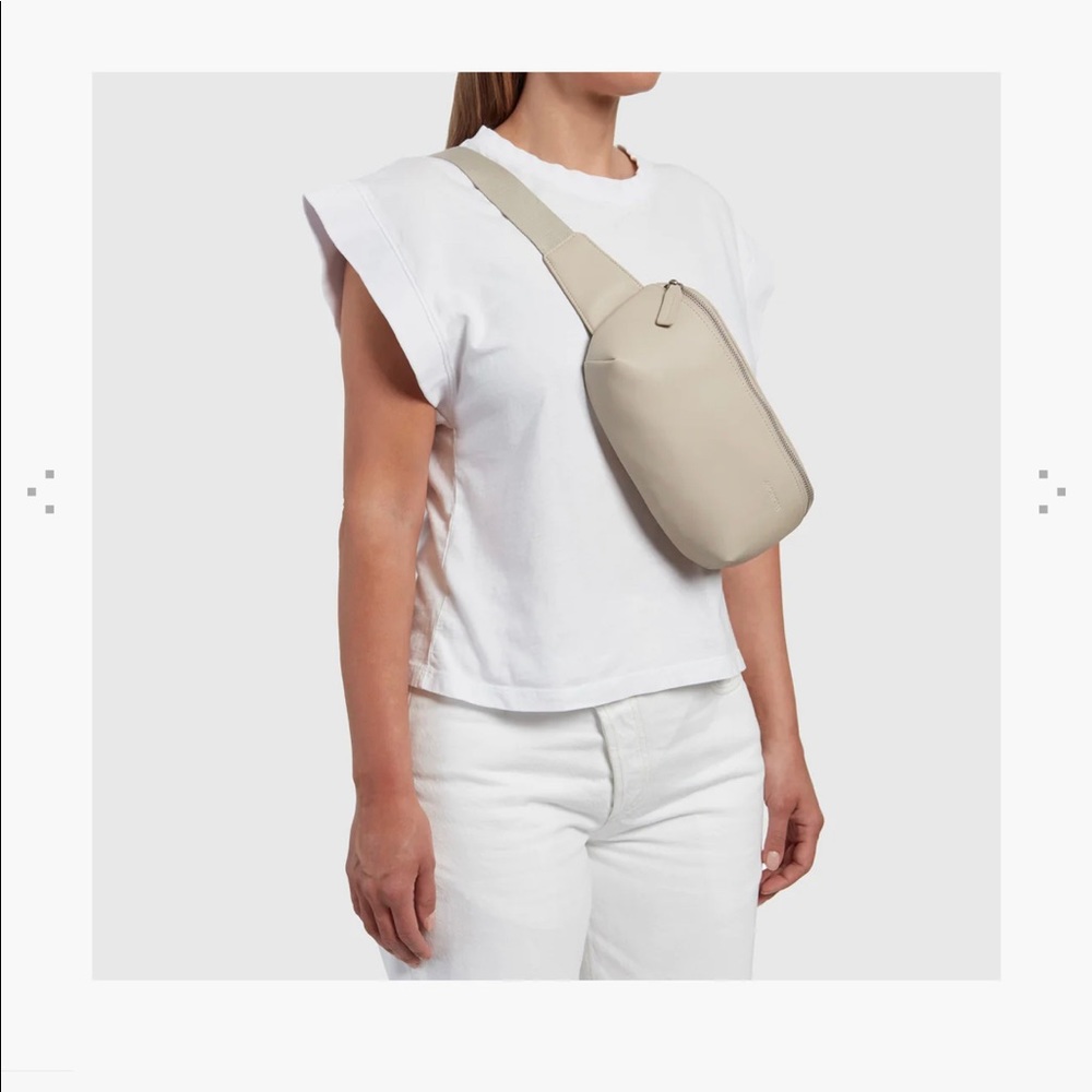 Monos Metro Vegan Leather Sling Bag in Ivory